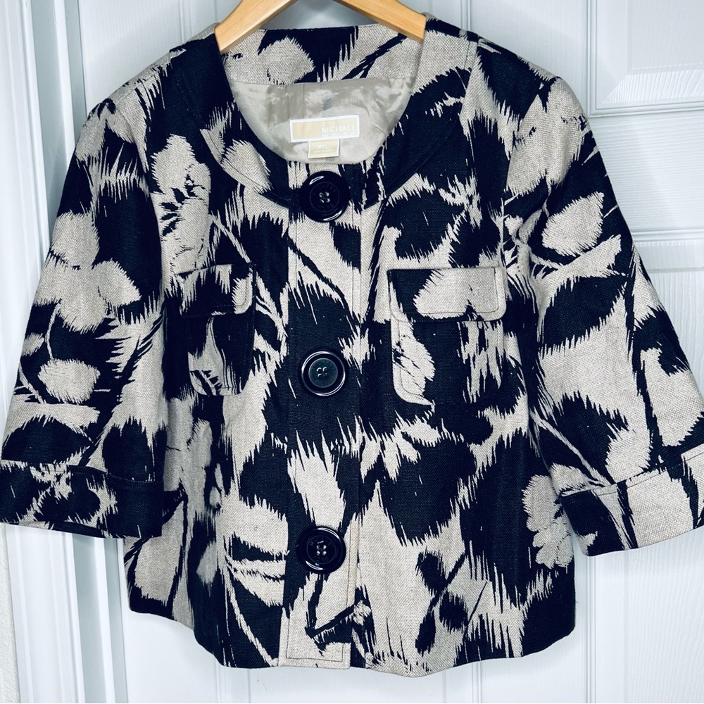 Michael Kors Size P/L Top Jacket Women’s Linen